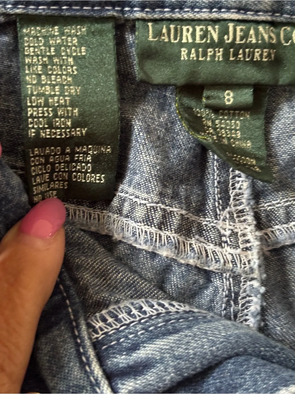 Lauren Ralph Lauren Blue Straight-Leg Jeans
